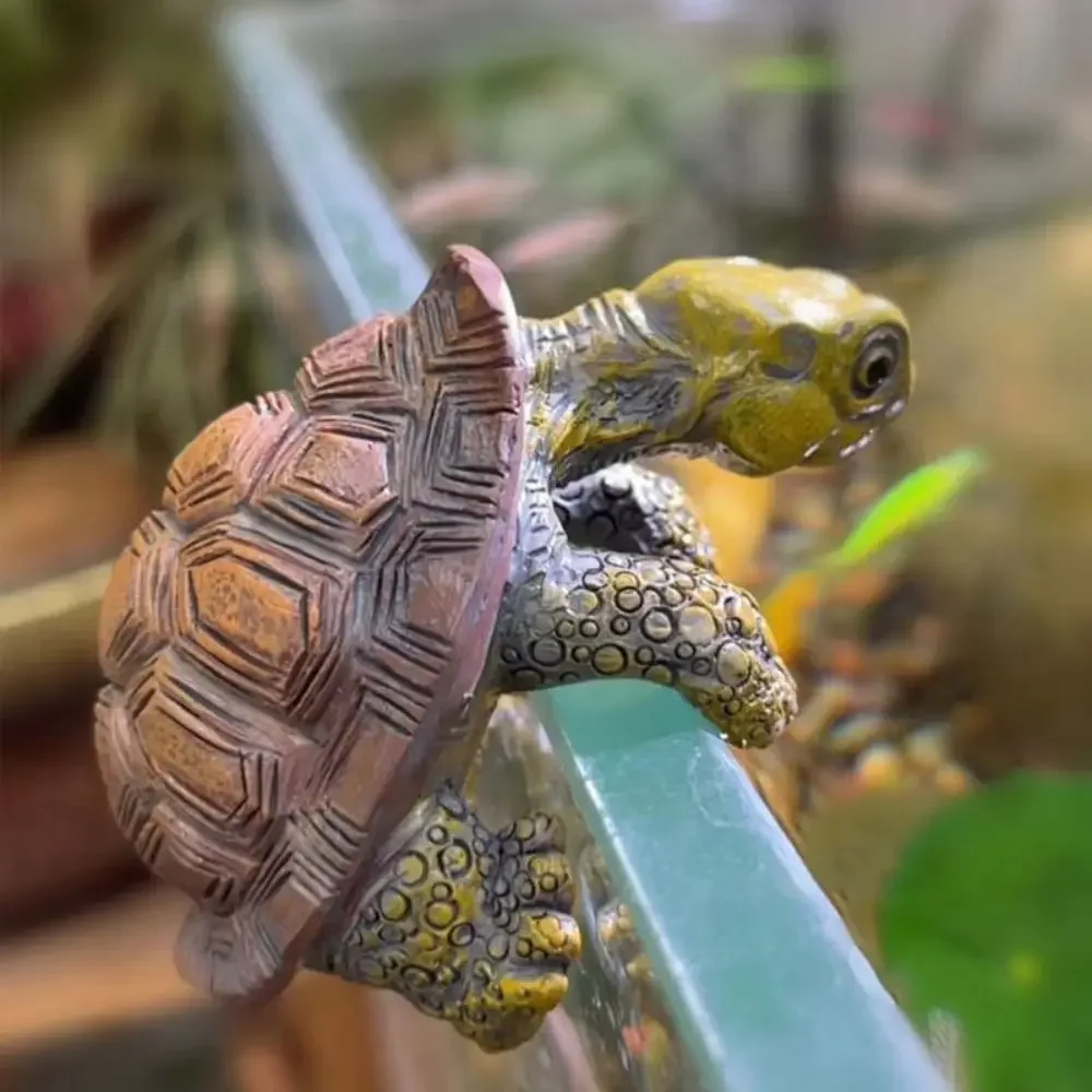 Adornos de dibujos animados, tortuga pequeña, bonita tortuga 3D, maceta decorativa colgante hecha a mano, adornos de tortuga simulada, decoración del hogar