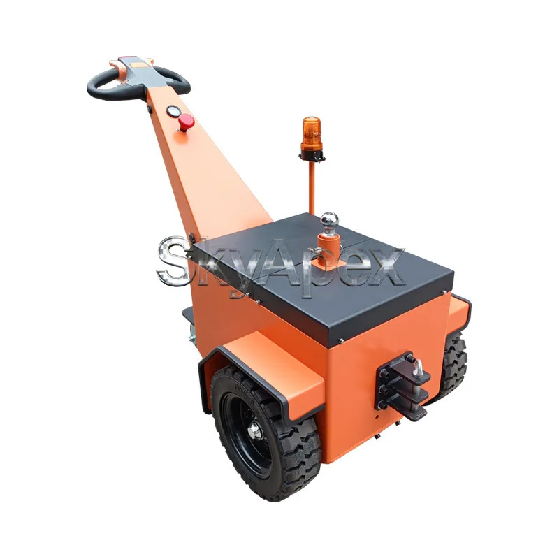 Walk Behind Electric Tow Tractor Multifunctional Indoor Outdoor Cargo Trolley Hand Pull Type Industrial Electric Transport Cart
