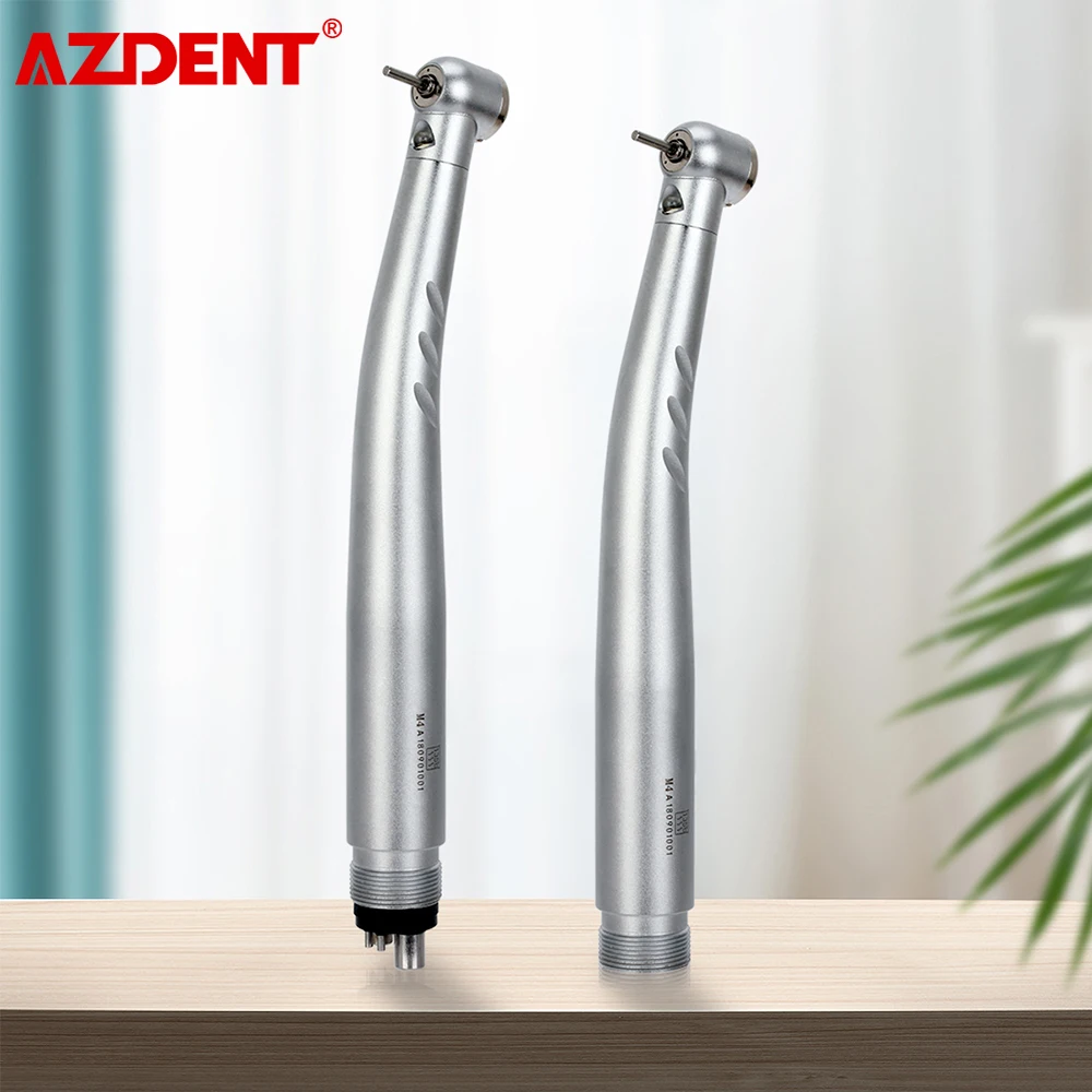 Dental LED High Speed Handpiece E-generator Integrated Standard Head Push Button Triple Water Spray 2/4 Hole Dental Handpiece