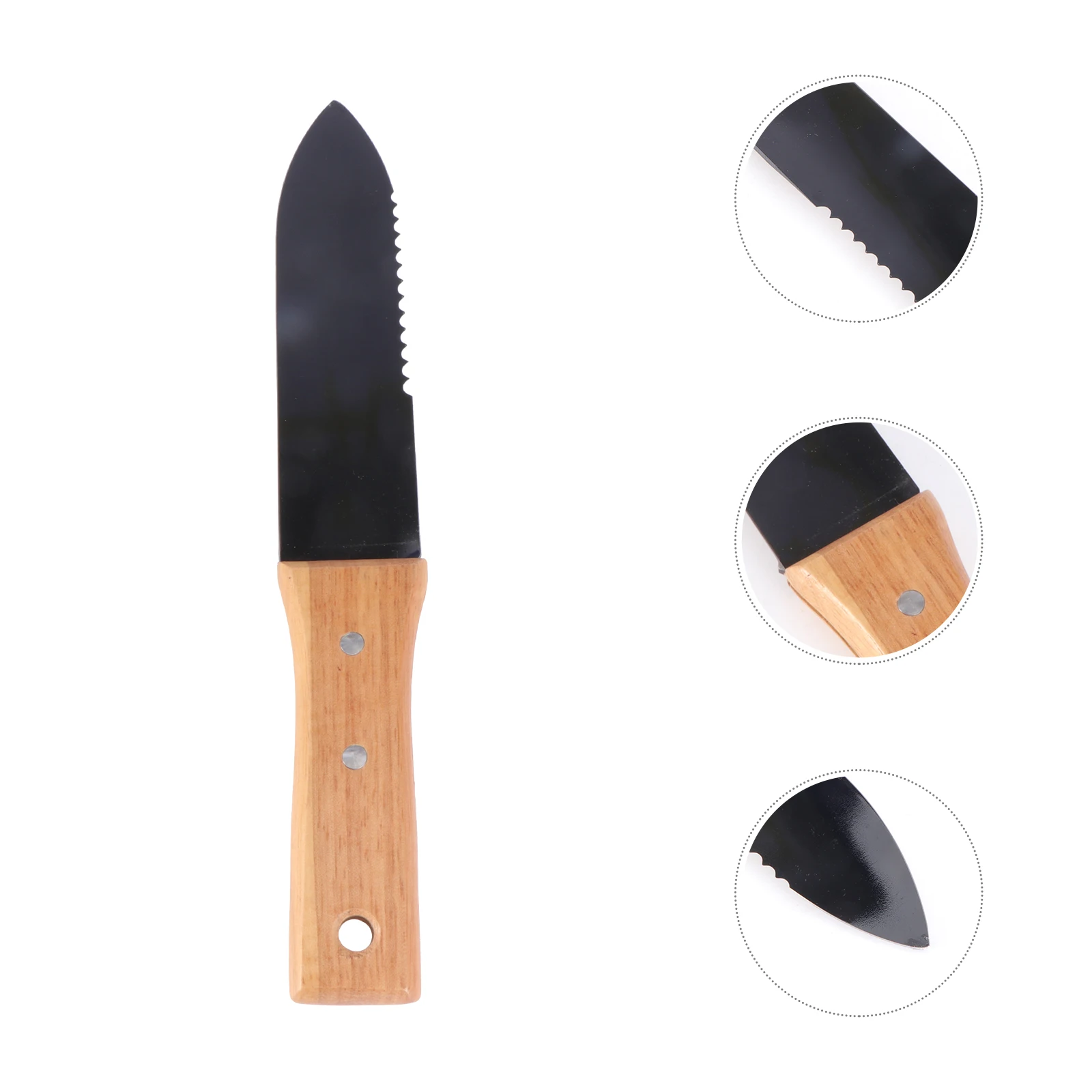 Dustproof Rustproof Stainless Steel Gardening Digger Wooden Handle Soil Dig Shovel Planting Trowel Weed Hand Tool