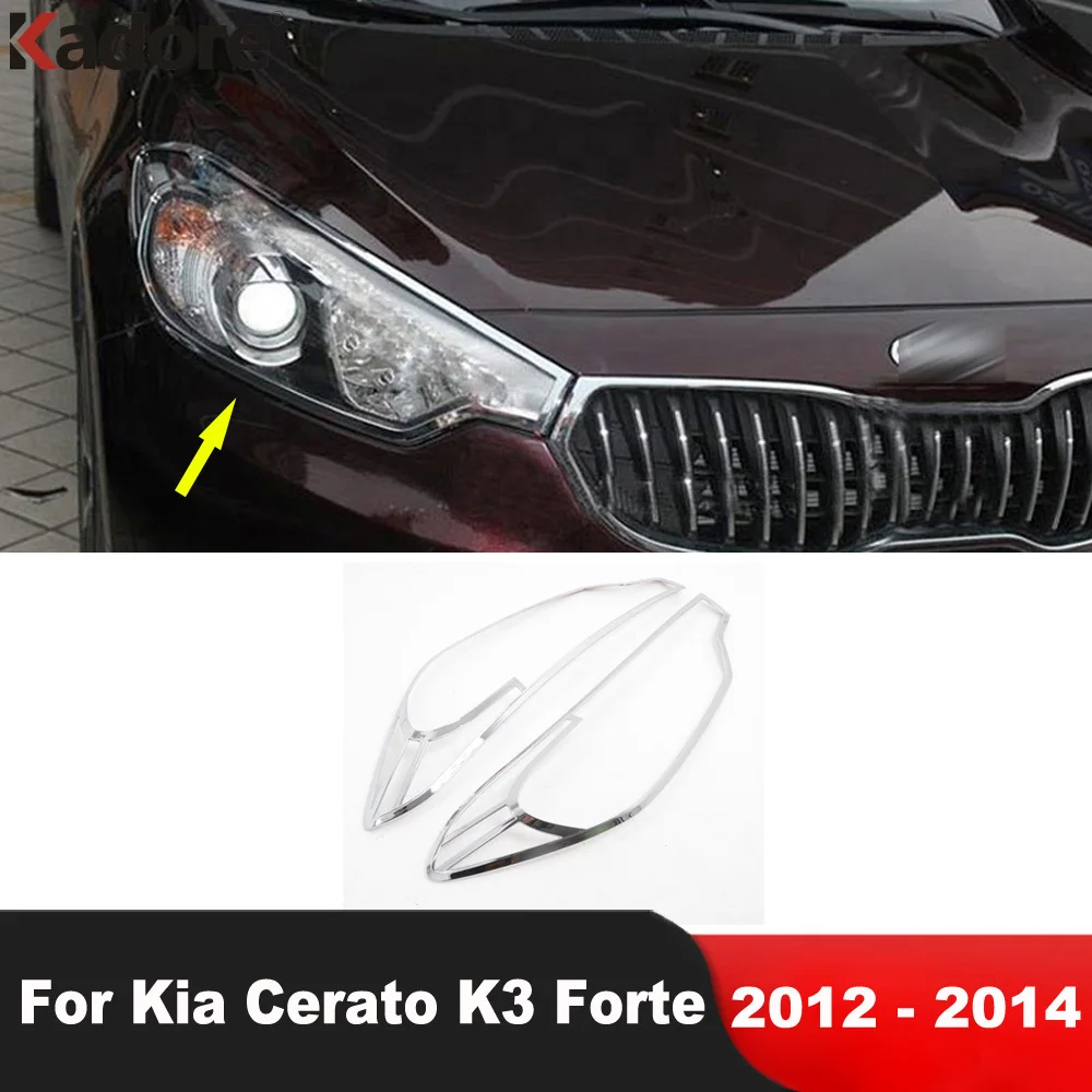 

Передсветильник фара, крышка лампы, отделка для Kia Cerato Forte K3 2012 2013 2014, хромированная Автомобильная фара s, молдинговая полоса, наклейка, аксессуары