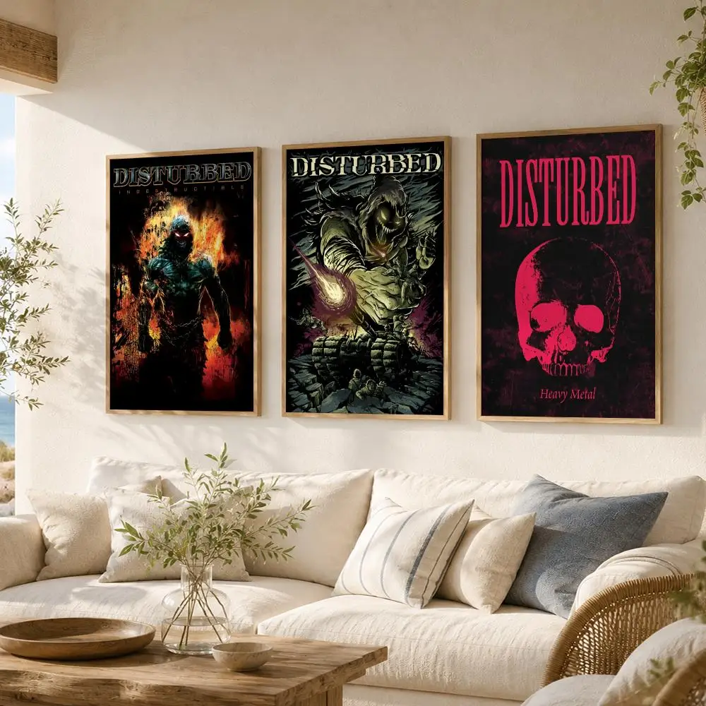 Nu Metal Band D-DisturBed Poster Versatile HD Waterproof Wall Art Self-Adhesive Decor for Any Space Ideal Gift view 3
