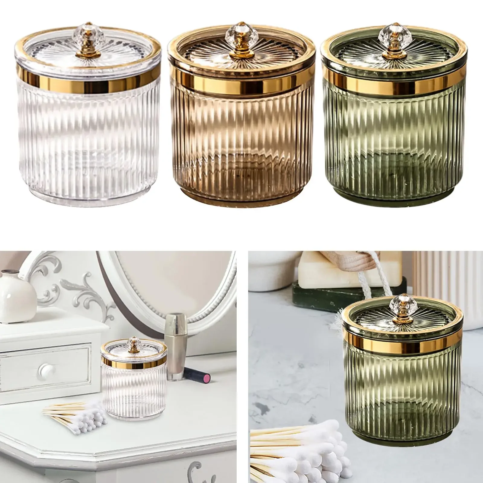 

Многофункциональный органайзер для косметики, пылезащитный держатель для ватных палочек и дисков, контейнер для хранения косметических инструментов для рабочего стола