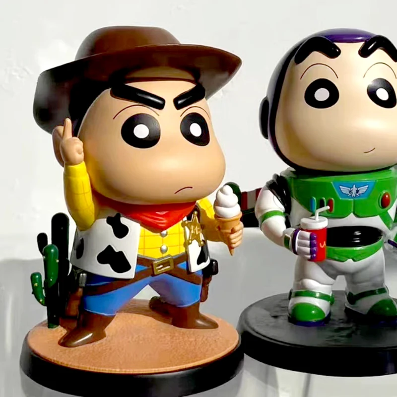 Crayon Shin-Chan Anime Butter Model Toy, Woody Bass Lightyear, Périphérique Ornements Figure, Toy Story, Action Gifts, 17cm