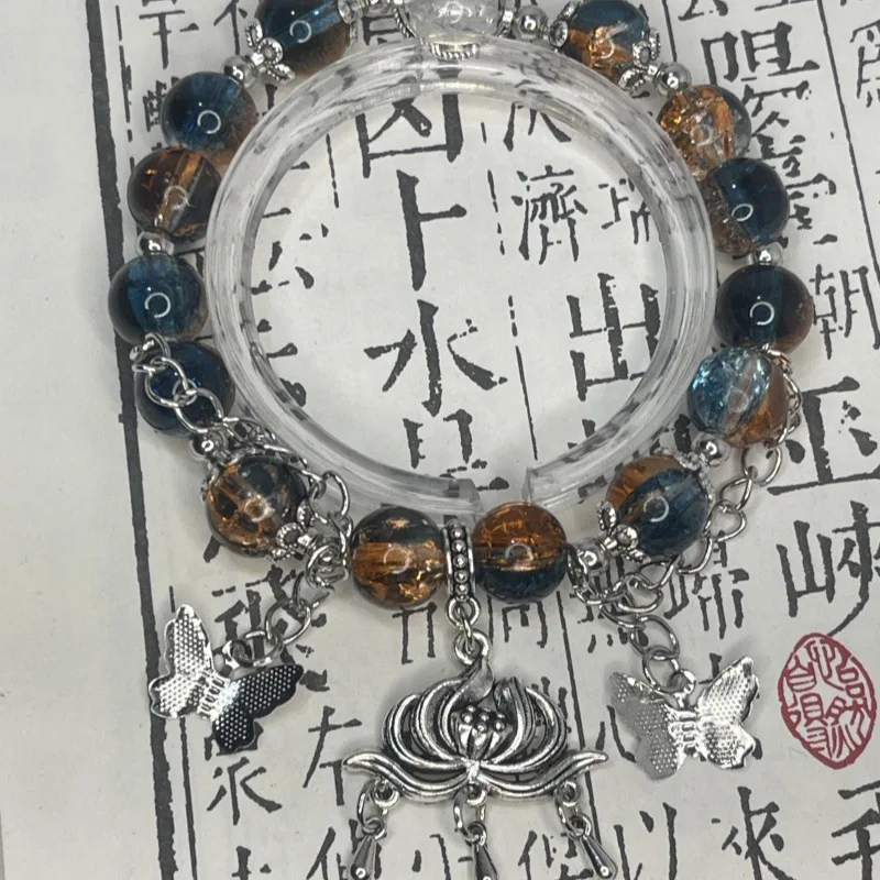 Nischen-Design Super Feenhaftes Schmetterlingsarmband für Damen, Süßes Grünes Perlen-Quasten-Kettenarmband, Elastisches Armband, Exquisiter Partyschmuck – Detail 8
