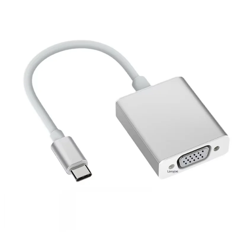 Adaptador de Cable USB C a VGA Hembra, Convertidor Tipo-C a VGA para Computadoras Portátiles Macbook Pro a Proyector o Monitor