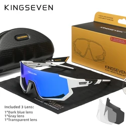 KINGSEVEN Cycling Anti-UV Sunglasses Men Women Bicycle Glasses UV400 Polarized Fishing Bike Climbing Large Frame Sports Eyewear