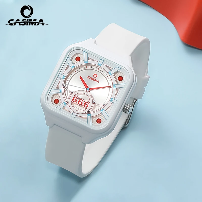 CASIMA Silicone Strap Sports Watches, Students Watches Couple Watches Quartz Movement, Waterproof, Model CS2152-1036