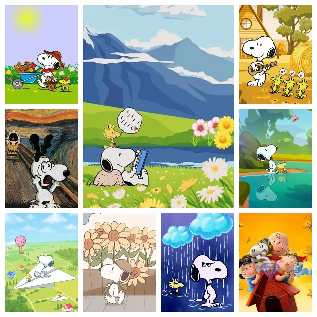 

Новинка 2024, милые качели Snoopy AB, алмазная живопись, мозаика, художественный набор для вышивки крестом, подарок для детей