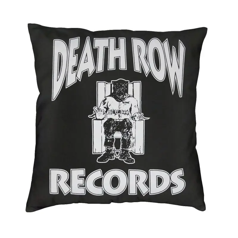 Custom Death Row Records Square Throw Pillow Cover Decoration 3D Two Side Printing Cushion Cover for Car