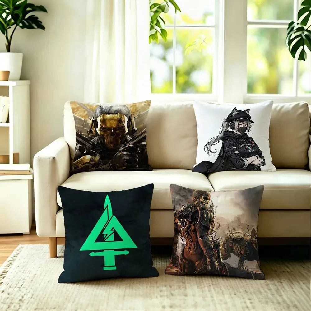 Hot Game Delta O-Ops Pillow Case Square Double-Sided Sofa Cushion Cover Bedroom Bedside Pillow