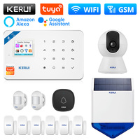 KERUI W181 WIFI GSM Alarm Smart Home Kit Alarm System Tuya Smart Support Alexa Motion Sensor Detector Outdoor Solar Siren