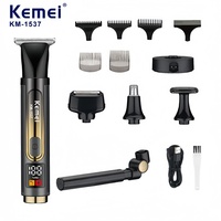 Kemei KM-1537 4-in-1 Electric Hair Clipper, Beard, Nose Hair, Sideburns Multi-functional Trimmer, Men's Grooming Kit