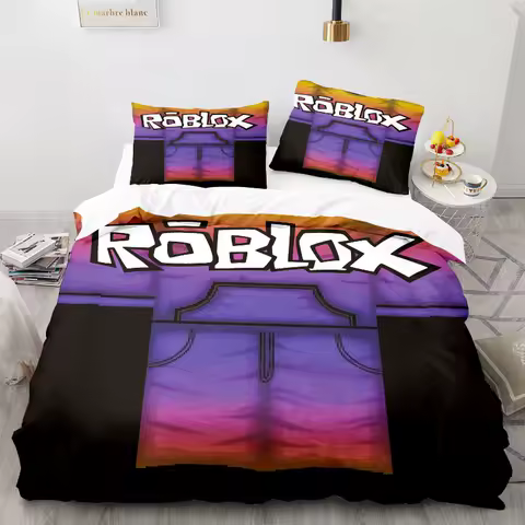 Game Roblox Anime Quilt Cover Cute Printed Children's Bedroom Teenager Bedding Polyester Skin Friendly Children Gift