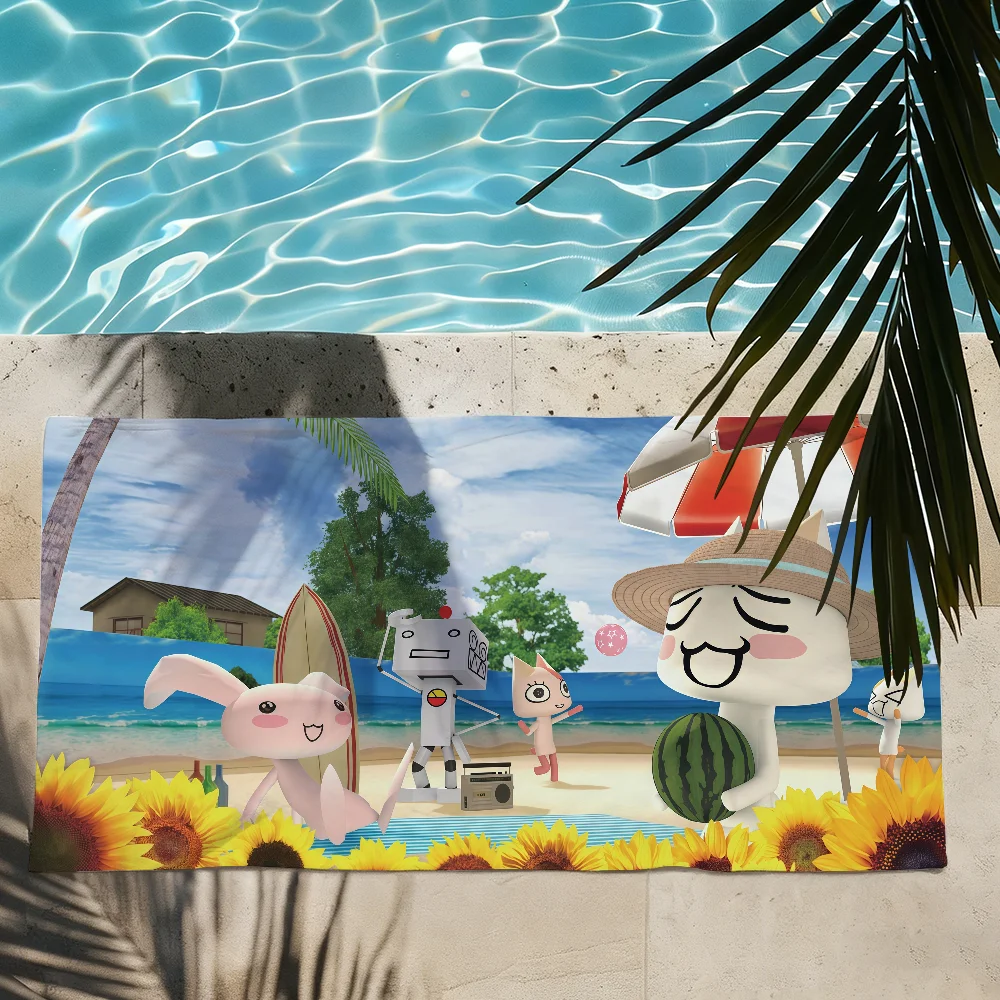 Cute T-Toro I-Inoue Cat Towel Quick Drying Beach Towels Are Suitable For Swimming Pools Camping Yoga And The Gym