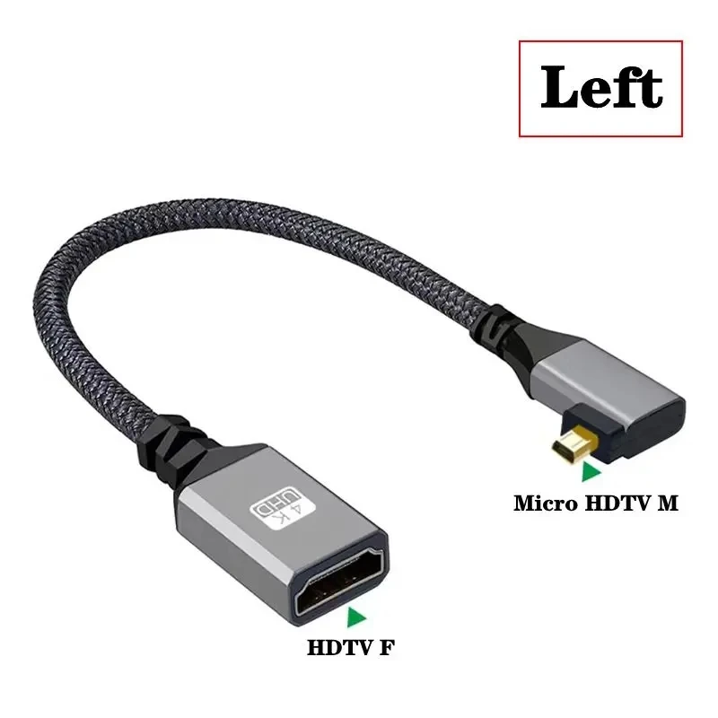 

4K Micro HDMI-совместимый штекер-HDMI-совместимый женский кабель-переходник HD Micro Tablet Camera, подключенная к компьютерному ТВ-монитору