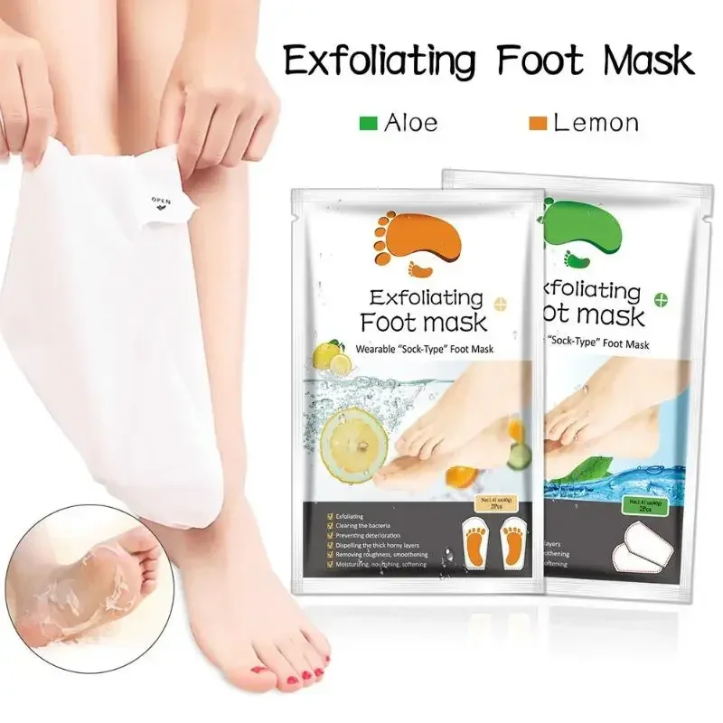 2pcs/Set Socks For Pedicure Socks For Feet Peeling Foot Mask Health Care Skin Care Feet Dead Skin Removal Exfoliating Foot Mask