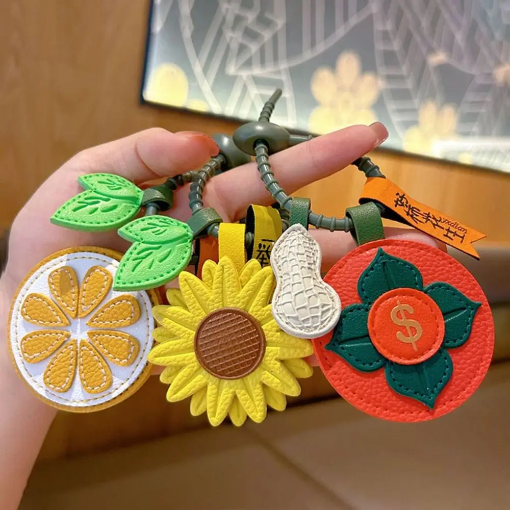

Leather and Silicone Fruit Key Chain Environmentally Friendly Material Delicate Blessing The Future Keychain Good Meaning