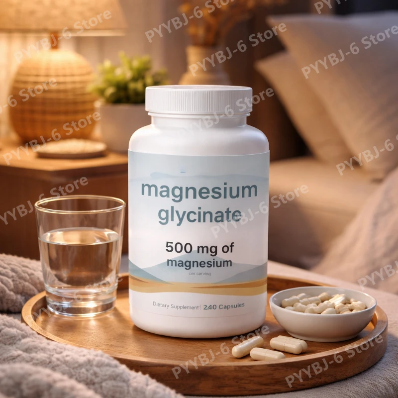 

Magnesium Glycinate 500mg Per Serving 240 Capsules Potent Elemental Form 100% Chelated High Absorption Non-GMO Supplement