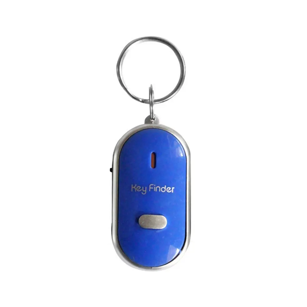 Mini Whistle Anti Lost KeyFinder Alarm Wallet Pet Tracker Smart Flashing Beeping Remote Locator Keychain Tracer Key Finder + LED