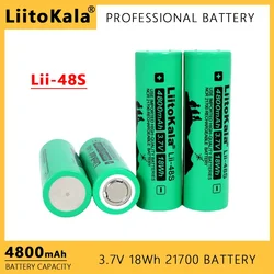 LiitoKala Lii-48S 3.7V 4800mAh 21700 Li-lon Rechargeable Battery 9.6A Power 2C Rate Discharge Ternary Lithium Batteries