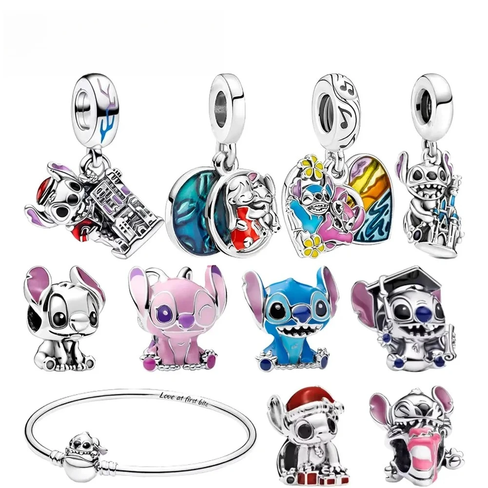 

925 Sterling Silver Lilo & Stitch Charm – Hot Sale! Perfect for DIY Bracelet, Original Jewelry Gift for Women