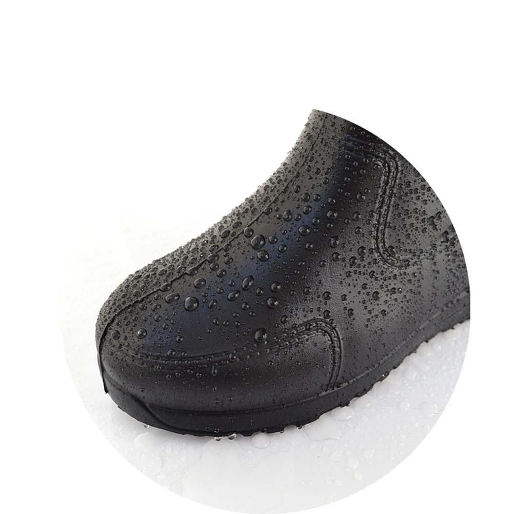 1 زوج مقاومة للاهتراء المضادة للانزلاق أحذية المطر أسود حجم 45 علبة منخفضة رشاقته وحيد زلة واقية مقعر محدب تسولي للممطر #6