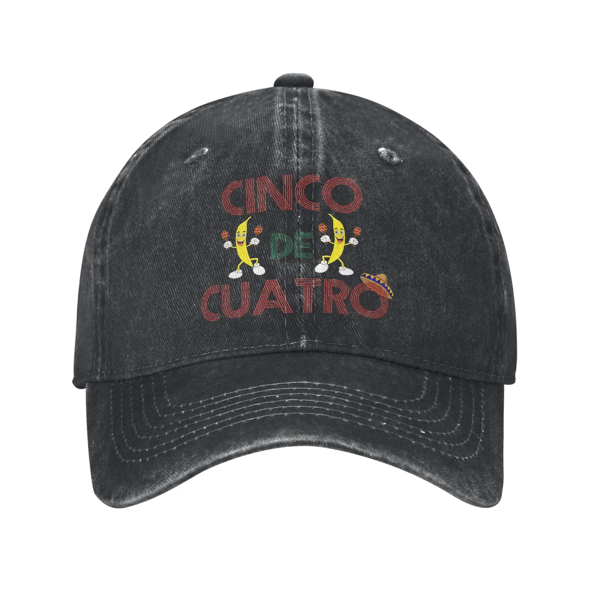 Vintage Mexican Cinco De Mayo Baseball Cap for Men Women Distressed Denim Headwear  Outdoor Workouts Adjustable Caps Hat