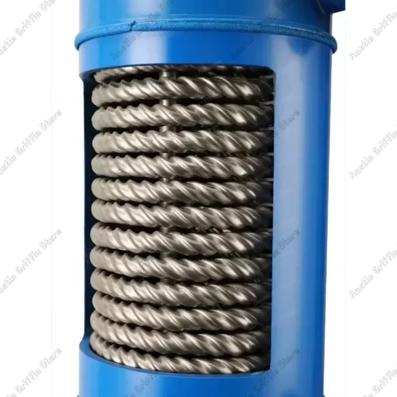 MHTA-1.5 Screw Titanium Tube Pvc Shell Heat Exchanger For Swimming Pool Heat Pump, Aquarium Chiller Evaporator Refrigeration