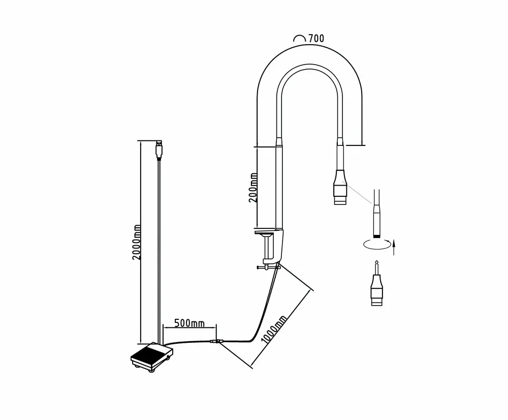 5V USB z regulacją ostrości UV ultrafioletowy klej lampa utwardzająca pielęgnacja paznokci piękna rzęsy sztuczne rzęsy ślad stóp przełącznik