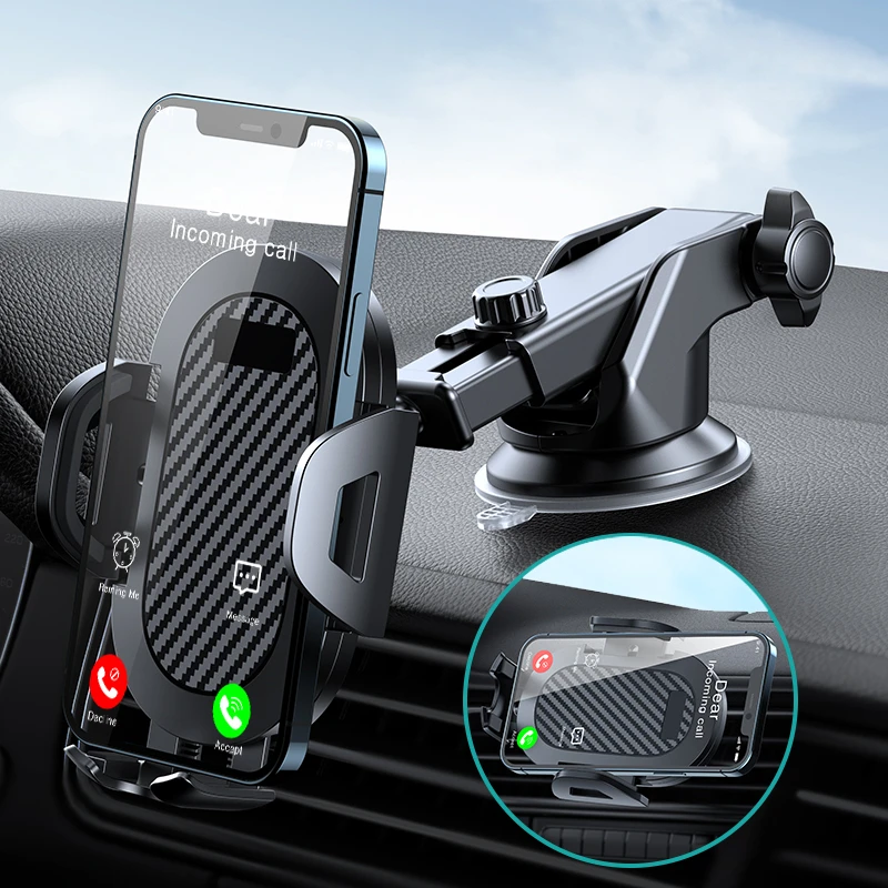 Dashboard Windshield  Gravity Sucker Car Phone Holder For iPhone 14 13 Holder For Phone In Car Mobile Support Smartphone Stand