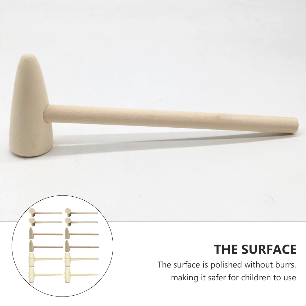 

15pcs Wooden Hammer Toys for Kids High Quality Safe Polished Surface DIY Handmade Creative Materials Kindergarten Mini Mallets