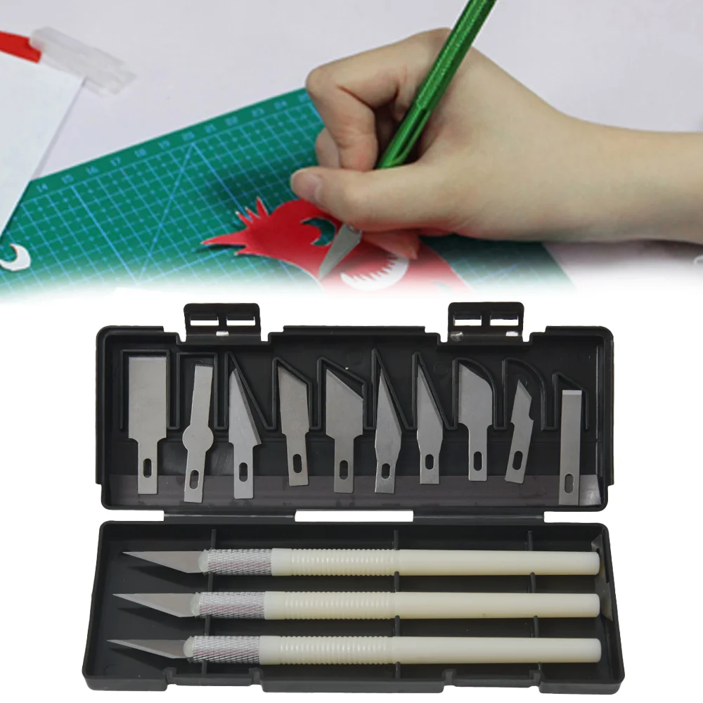 It Is A 13-piece Set of Metal Carving Knife Hand Ledger Paper Rubber Paper Carving Wood Carving Blade