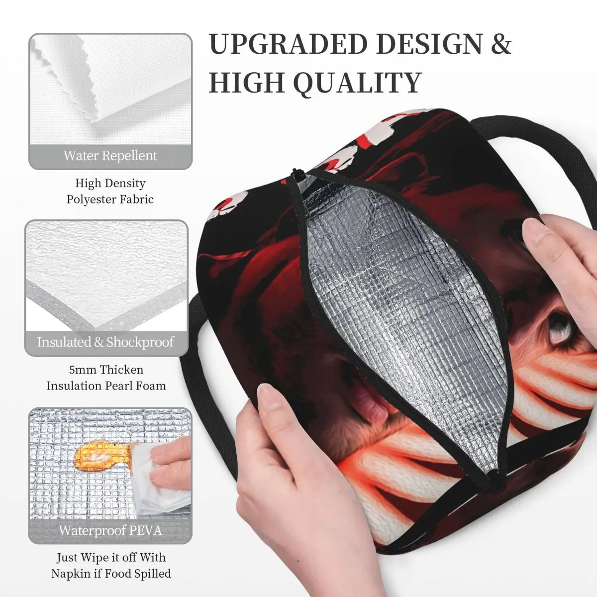 Carlos Sainz Jr F1 Signature Graphic - Dark Lunch Bags Insulated Bento Box Portable Lunch Tote Leakproof Picnic Bags Thermal Bag