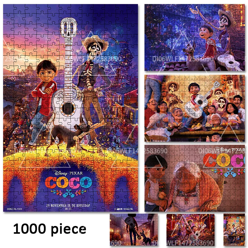 

Disney Coco1000 Puzzle Children's Educational Toys Parent-Child Interactive Development Brain Adult Wooden Toys Gift Print HD