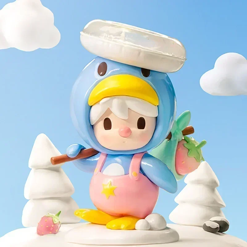 POP MART Sweet Bean Fruit World Adventure Series Scatola cieca Scatola misteriosa Ornamenti Kawaii Figurine Decorazioni per la casa Modello da tavolo Bambola