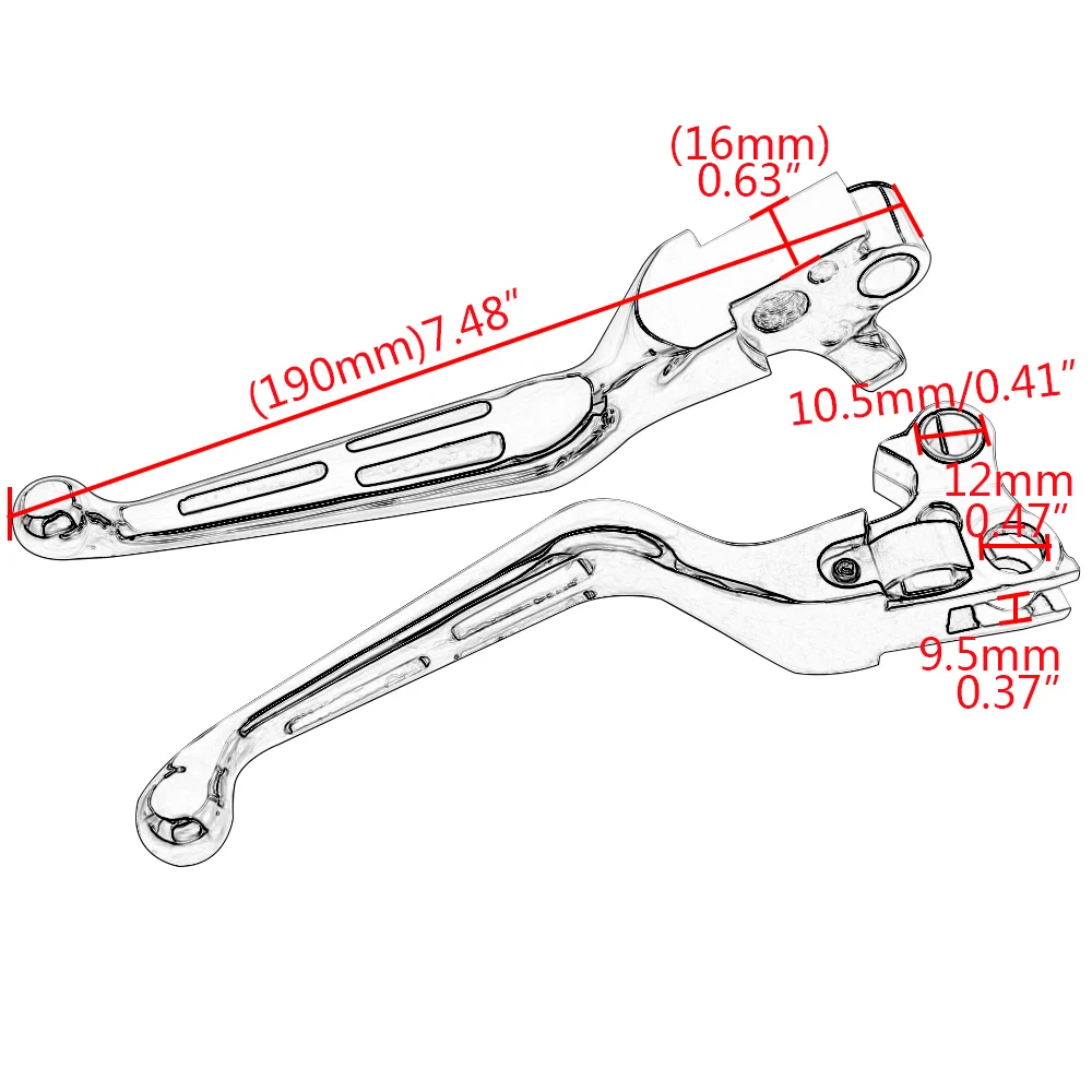 1 Pair Motorcycle Aluminum Clutch Brake Lever Handlebar Control Kits For Harley Dyna Softail Sportster Touring Road King 1996-17 view 6
