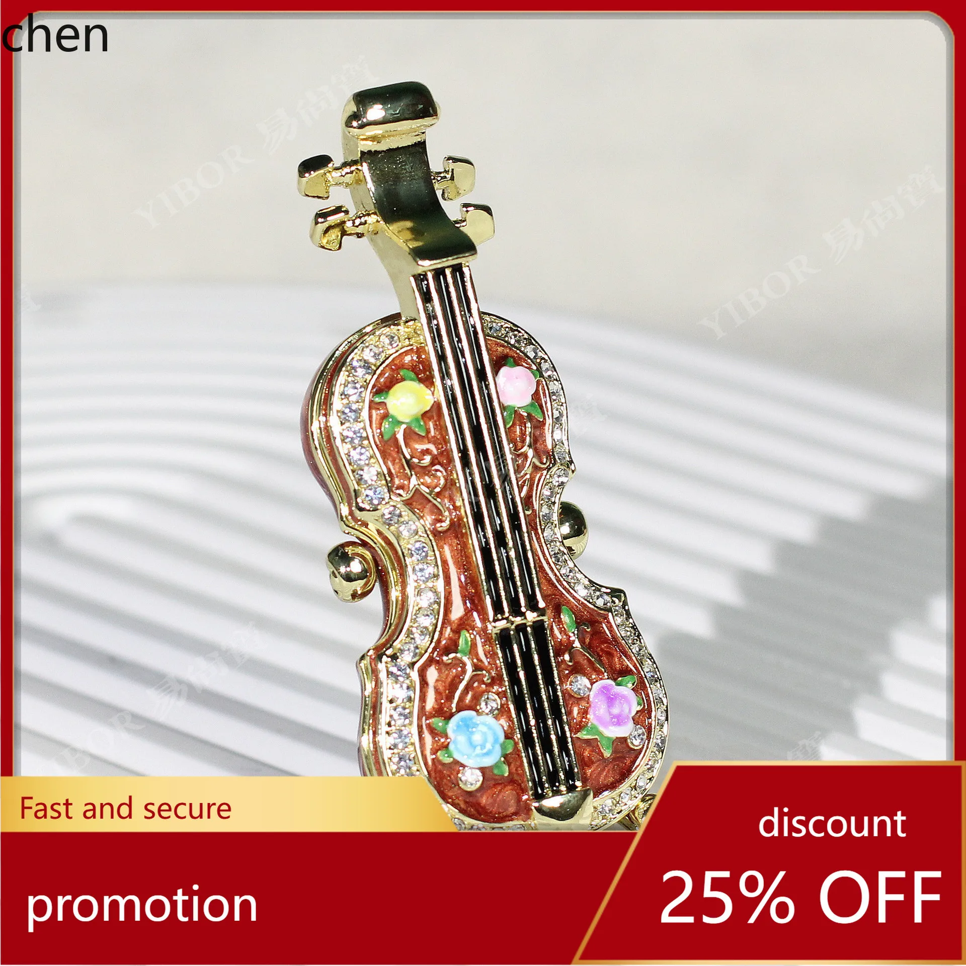 

H1 Cross-Border Bestseller: Metal Enamel Handicrafts, Creative Violin Decorations, Holiday Gifts, Wholesale Gifts