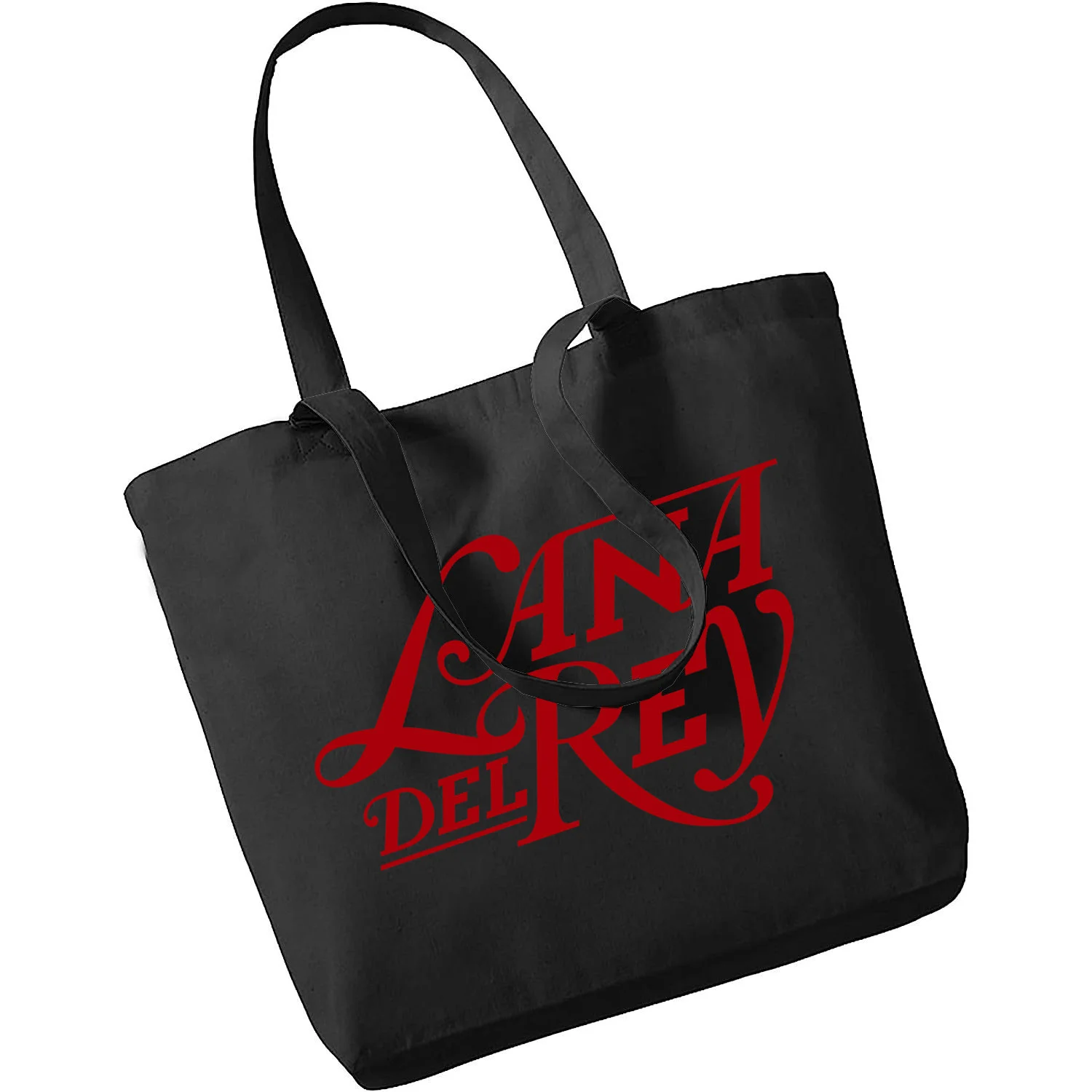 Lana Del Rey Ldr Y2K Women Hand Bag with Free Shipping Low Price Black Canvas Canvas Tote Ladies