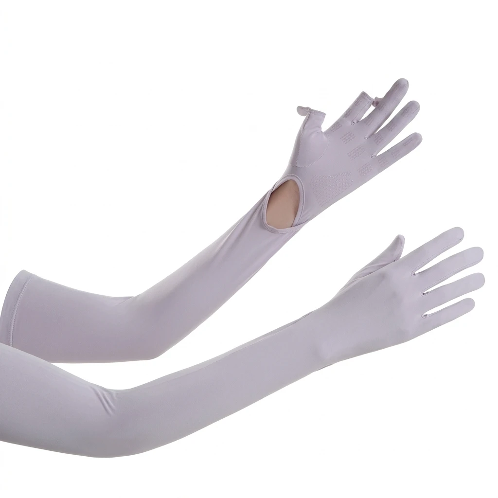 1 Paar Sport-Armstulpen für Radfahren, Laufen, Angeln, Klettern, Sonnenschutz, UV-Schutz, Kühlende Ärmel mit 5-Finger-Manschetten – Detail 2