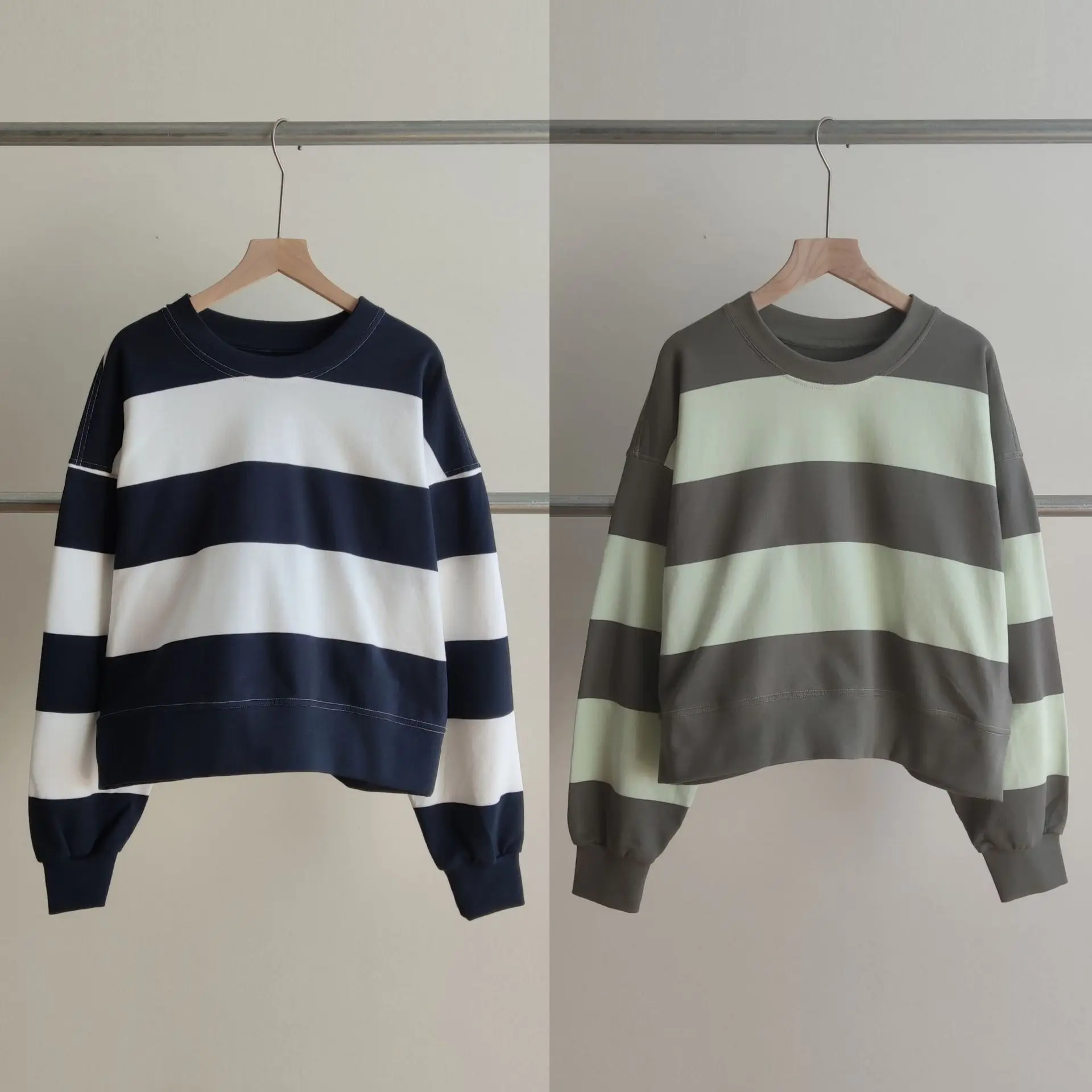 Women's Striped Pullover New Round Neck Sporty Hoodies US Size ;XS S M Free Shipping