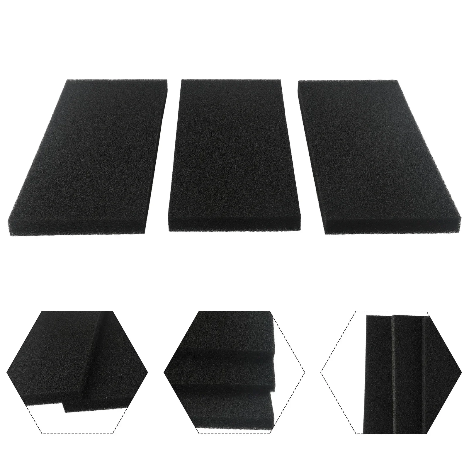

3Pcs Foam Sponge Filter For Gorenje T408HD.W.AU T411HD.W 429410 628504 Vacuum Cleaner Houhsehold Accessories Parts