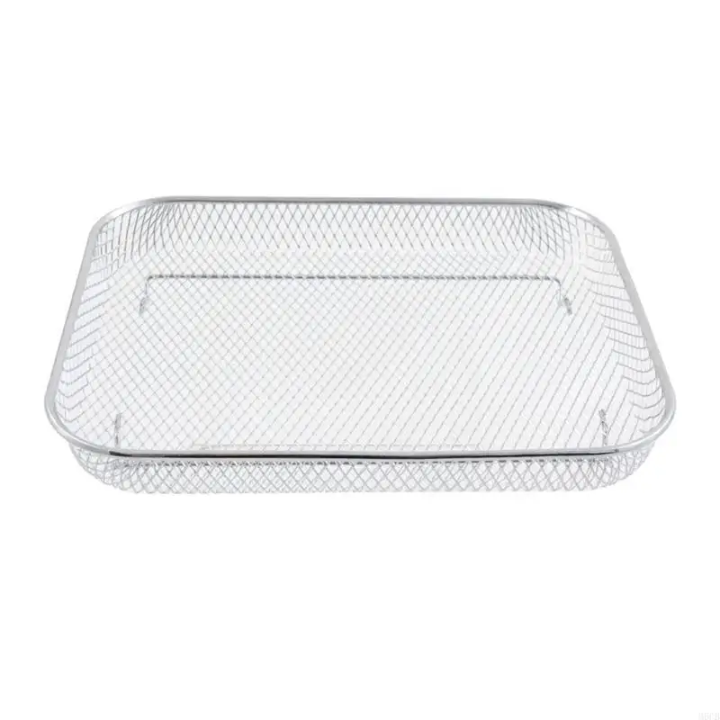 

M6CB Stainless Steel Grill Basket Non-stick Mesh Basket Air Fryer Tray Wire Rack Roasting Basket For Oven Wire Rack Roasting