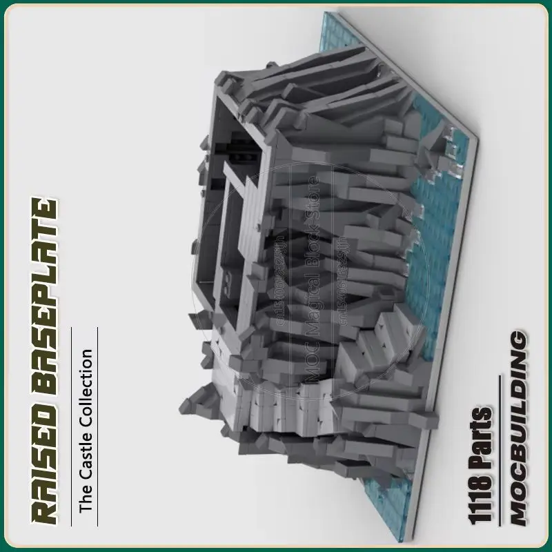 

Raised Baseplate For Castle Sets MOC Building Blocks Diorama Model Set DIY Assembly Technology Bricks Display Toys Xmas Gifts