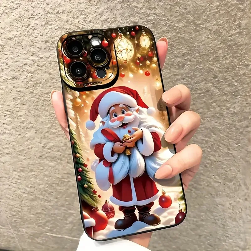 New Christmas-themed Santa Claus pattern creative best-selling phone case - suitable for iPhone 11/12/13/14/15/16/17 Pro Max/Plu