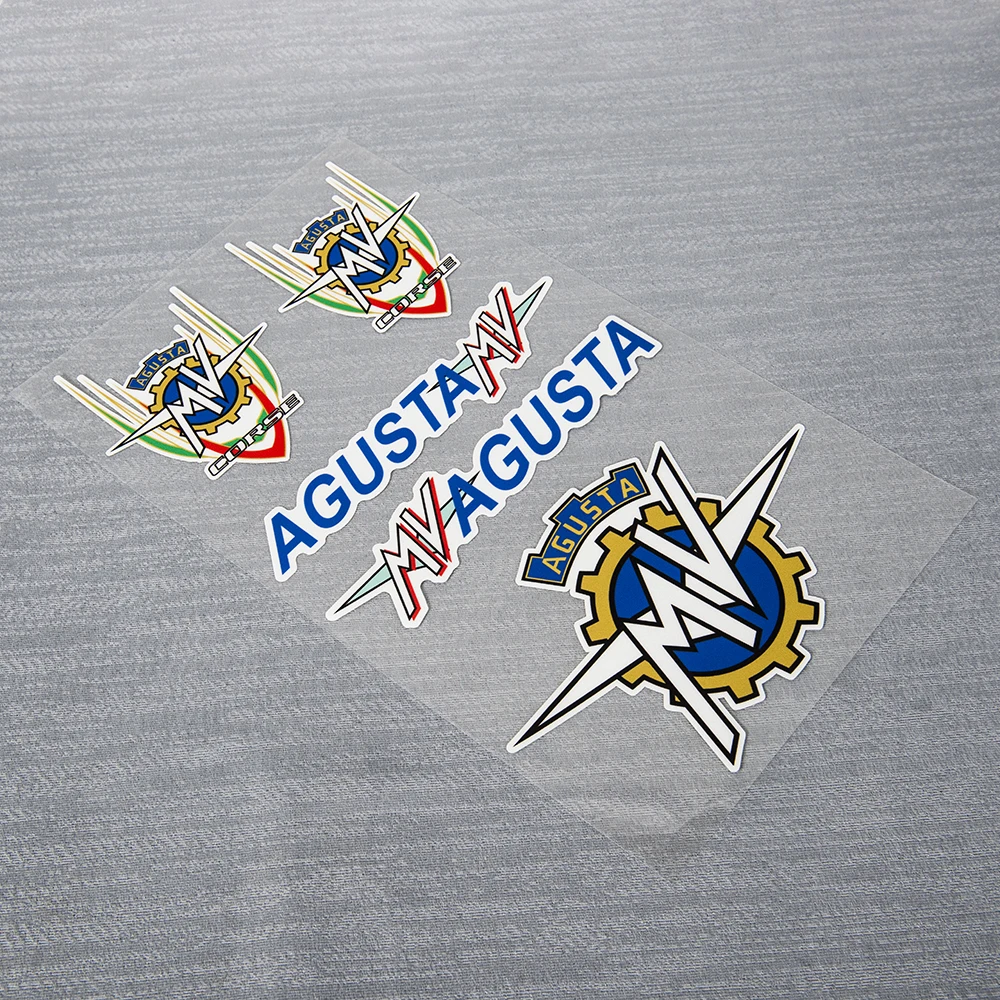 Reflective Motorcycle Stickers Bike Helmet Decals Graphics for MV Agusta MVAgusta Vintage Racing Logo LAMINATED