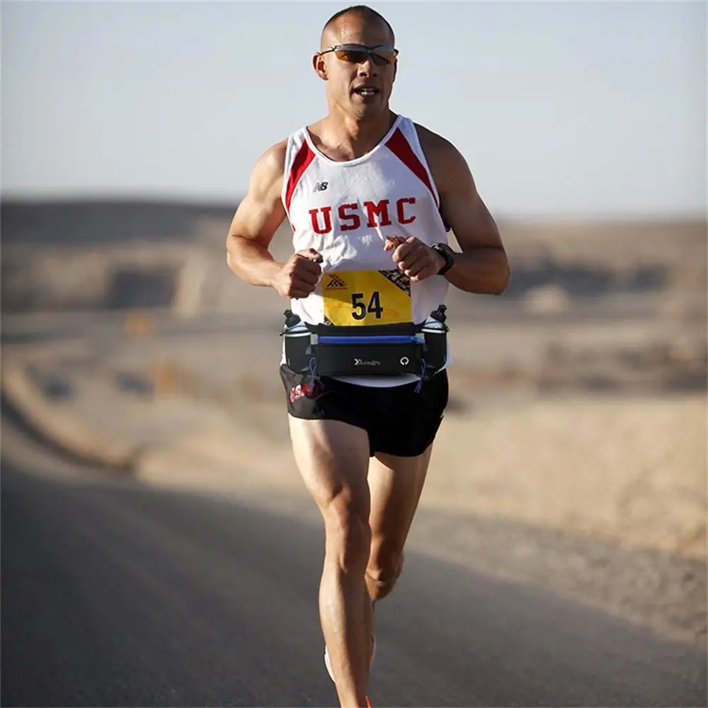 

With Water Bottle Running Waist Bags Running Belt Hydration Belt Bottle Marathon Running Bag Waterproof Phone Case
