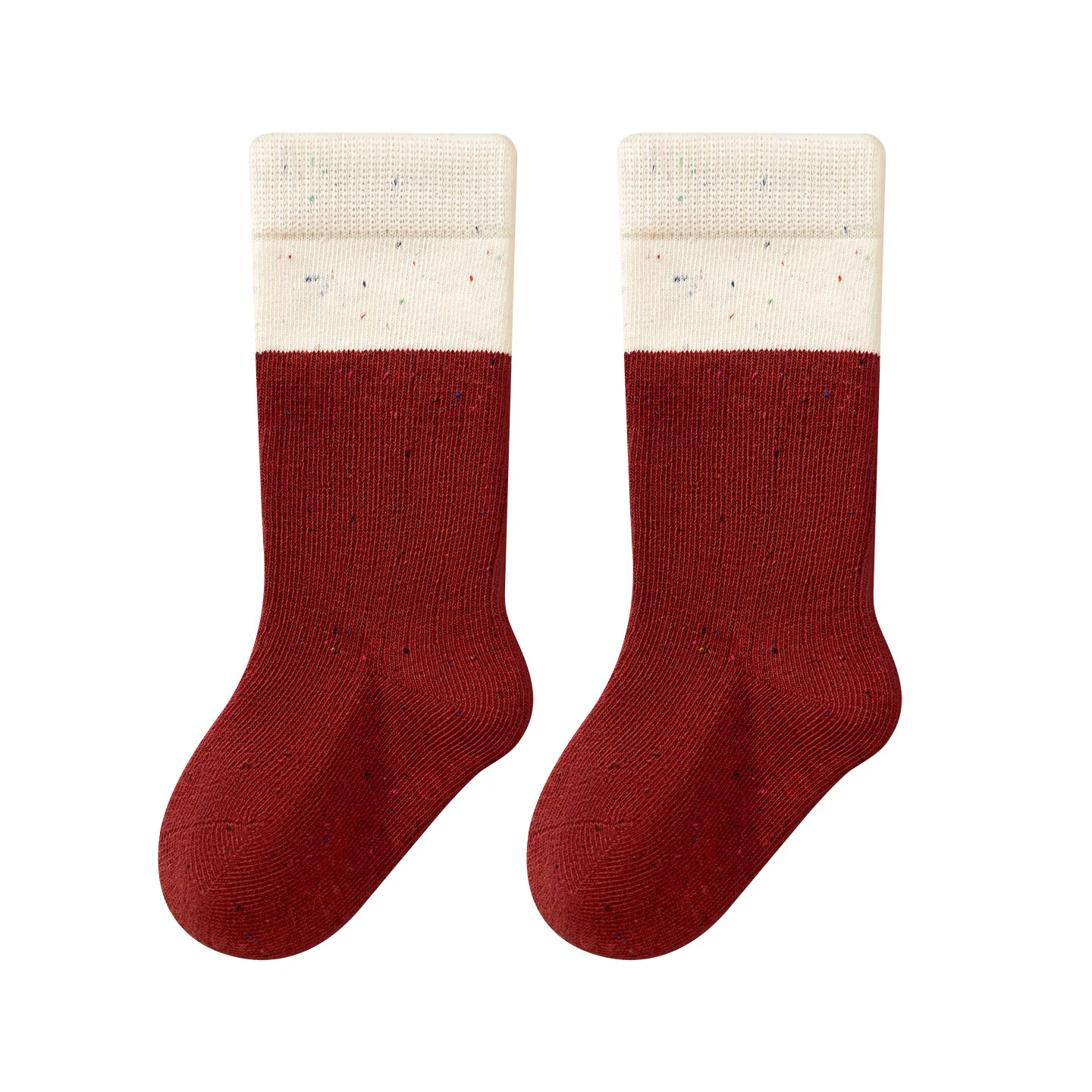 Girls Mid Calf Cotton Socks Vintage Red Lace Ruffle Plaid Bow Socks For 0-8T Girls Versatile Girls Cute Socks