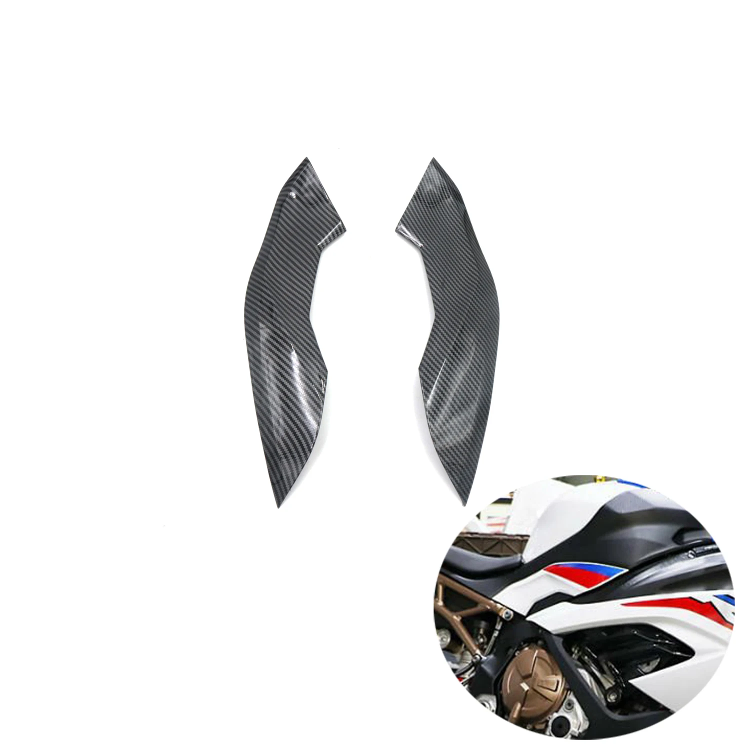 

For BMW S1000RR S 1000 RR 2019 2020 Motorcycle Fuel tank side Small covers ABS injection fairing Carbon Fiber Color