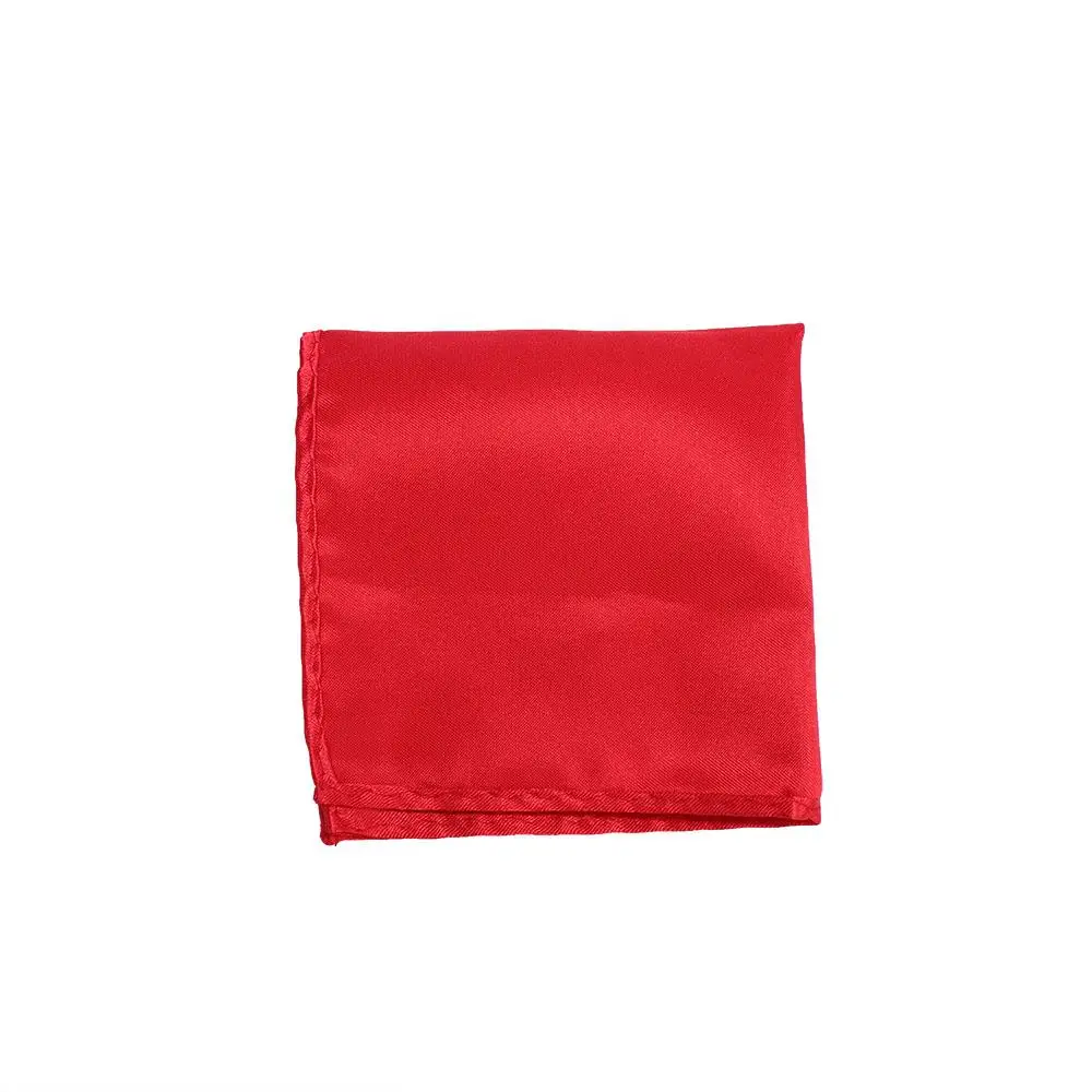 Chic Party Fashion Solid Solid Satin Plain Men abito formale 15 colori Square Hanky fazzoletto Pocket Square Hanky Silk